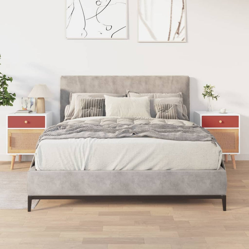 Nachtkastjes 2 st 40x30x55 cm bewerkt hout wit MeubelReus