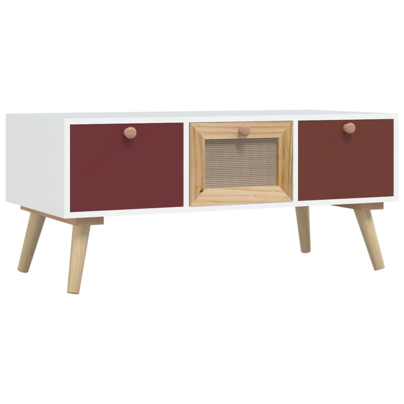 Salontafel met lades 80x40x35,5 cm bewerkt hout MeubelReus