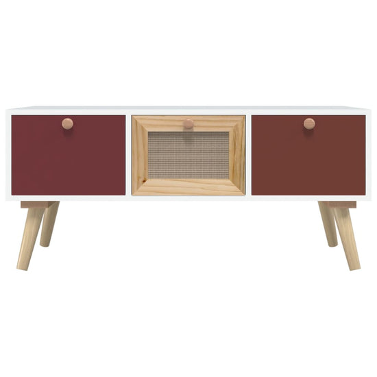 Salontafel met lades 80x40x35,5 cm bewerkt hout MeubelReus