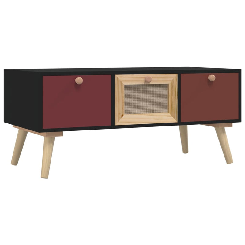 Salontafel met lades 80x40x35,5 cm bewerkt hout MeubelReus
