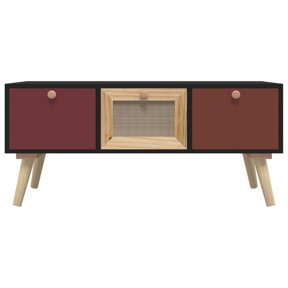 Salontafel met lades 80x40x35,5 cm bewerkt hout MeubelReus