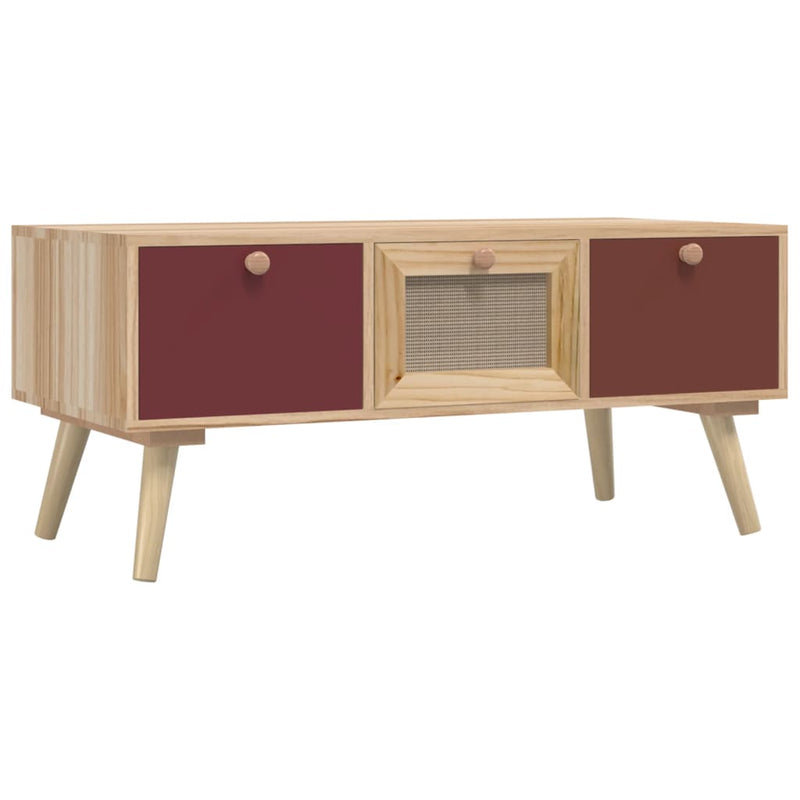 Salontafel met lades 80x40x35,5 cm bewerkt hout MeubelReus