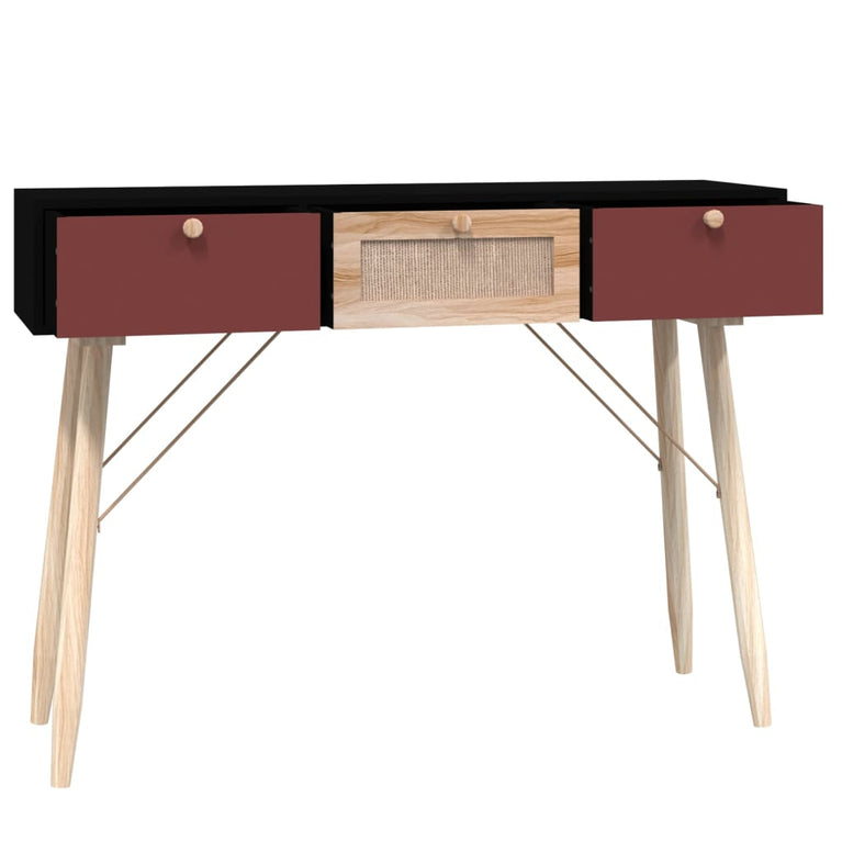 Wandtafel met lades 105x30x75 cm bewerkt hout MeubelReus