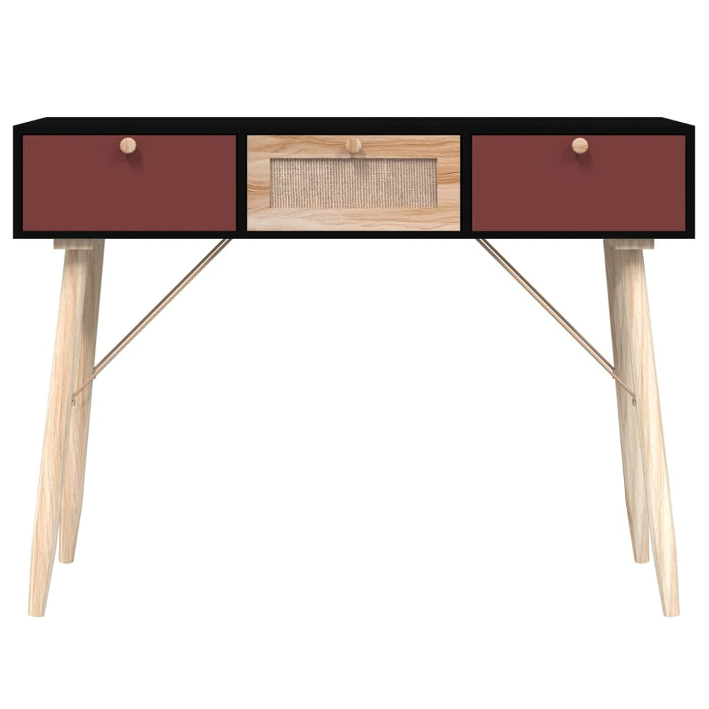 Wandtafel met lades 105x30x75 cm bewerkt hout MeubelReus