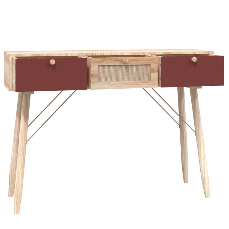 Wandtafel met lades 105x30x75 cm bewerkt hout MeubelReus