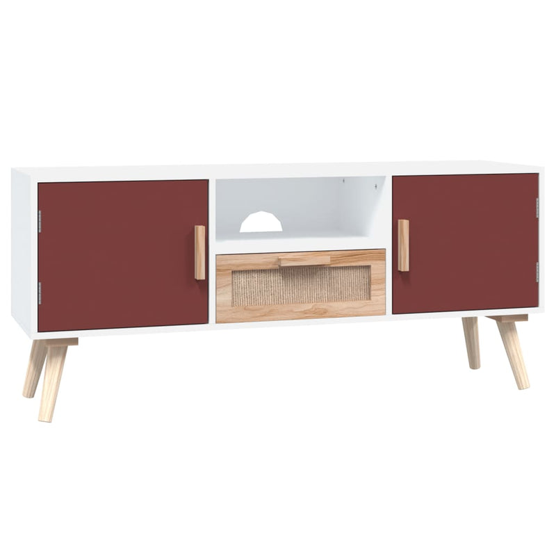 Tv-meubel met deuren 105x30x45 cm bewerkt hout MeubelReus