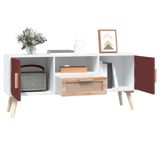 Tv-meubel met deuren 105x30x45 cm bewerkt hout MeubelReus