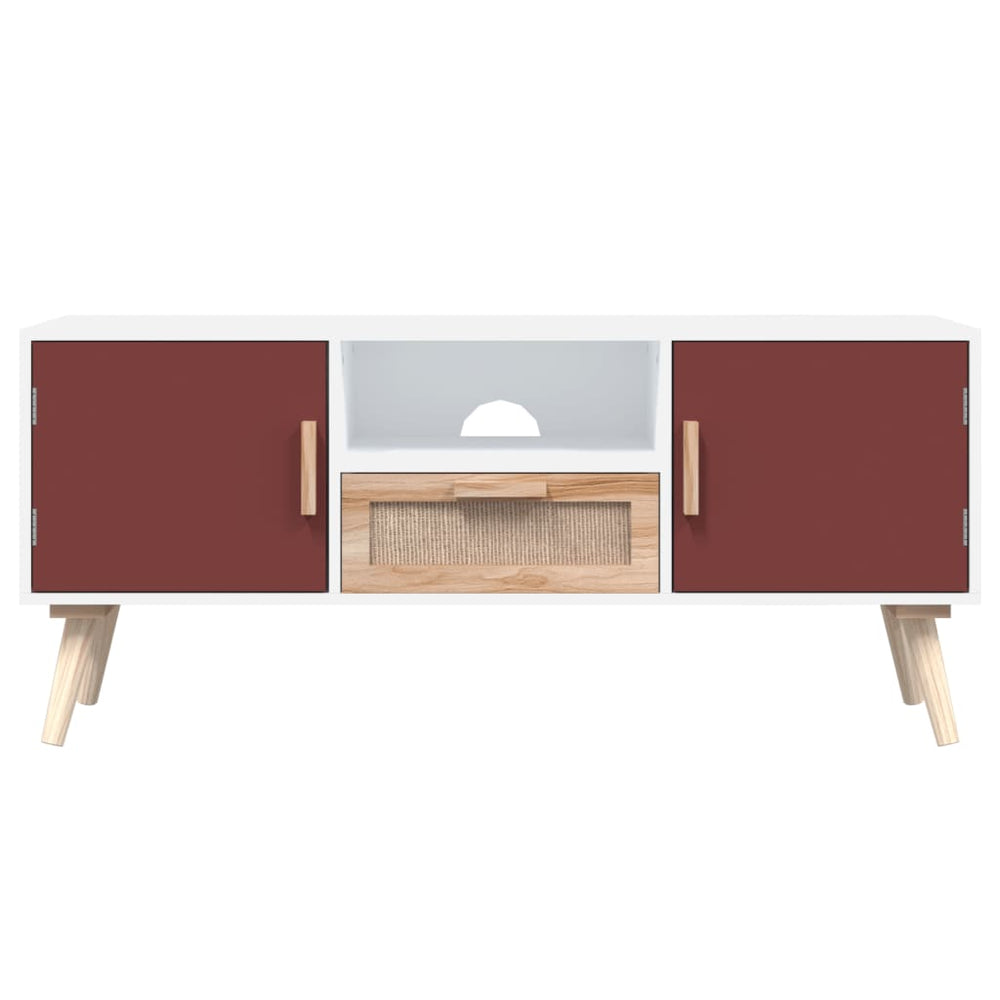Tv-meubel met deuren 105x30x45 cm bewerkt hout MeubelReus