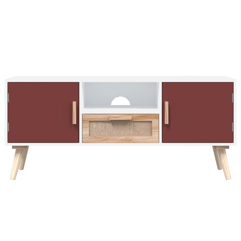 Tv-meubel met deuren 105x30x45 cm bewerkt hout MeubelReus