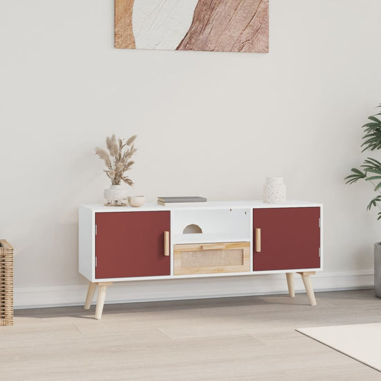 Tv-meubel met deuren 105x30x45 cm bewerkt hout MeubelReus