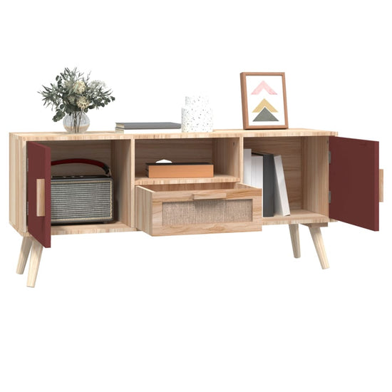 Tv-meubel met deuren 105x30x45 cm bewerkt hout MeubelReus
