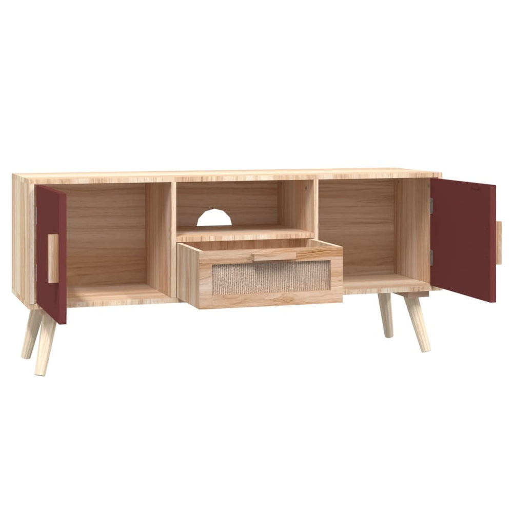 Tv-meubel met deuren 105x30x45 cm bewerkt hout MeubelReus