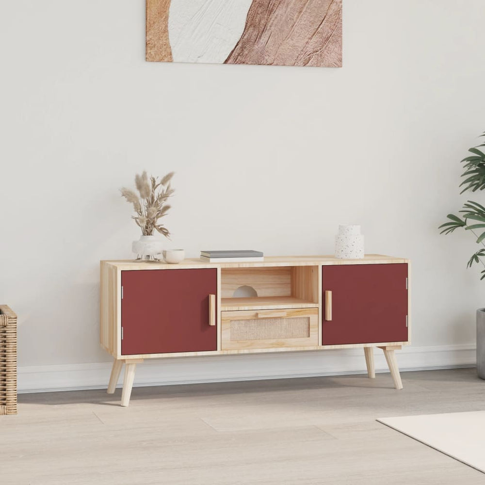 Tv-meubel met deuren 105x30x45 cm bewerkt hout MeubelReus