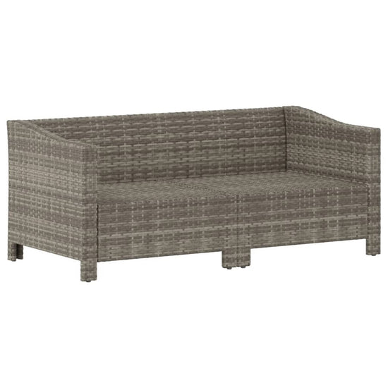 2-delige Loungeset met kussens poly rattan grijs MeubelReus