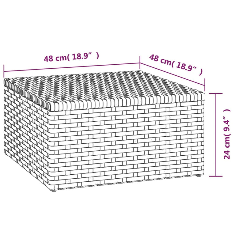 3-delige Loungeset met kussens poly rattan grijs MeubelReus