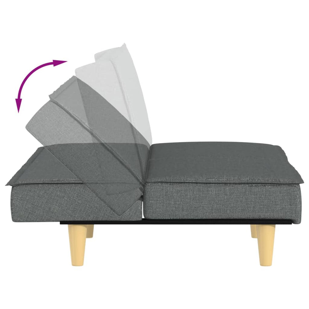 Slaapbank stof donkergrijs MeubelReus
