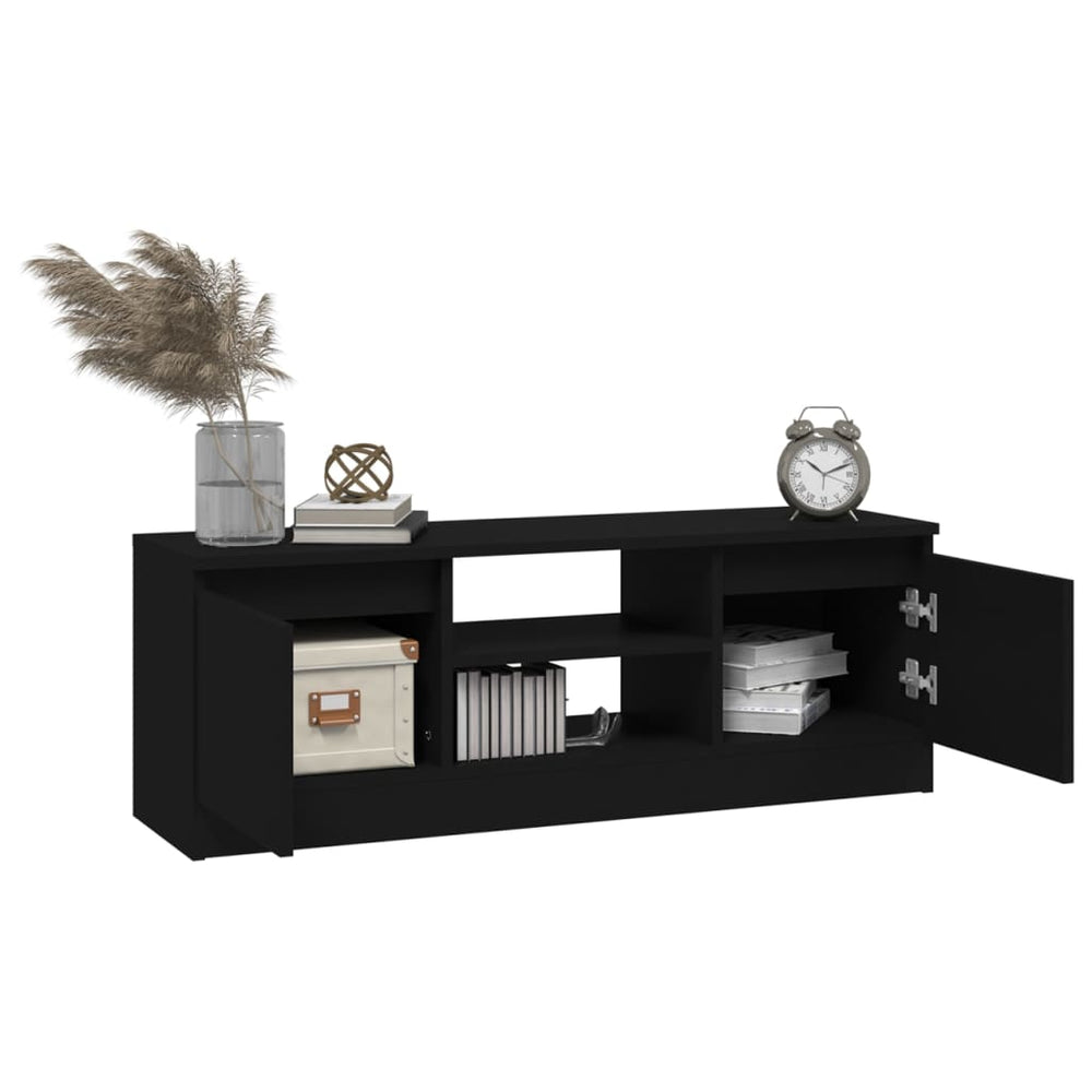 Tv-meubel met deur 102x30x36 cm zwart MeubelReus