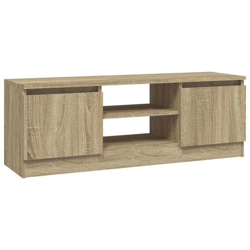 Tv-meubel met deur 102x30x36 cm sonoma eikenkleurig MeubelReus