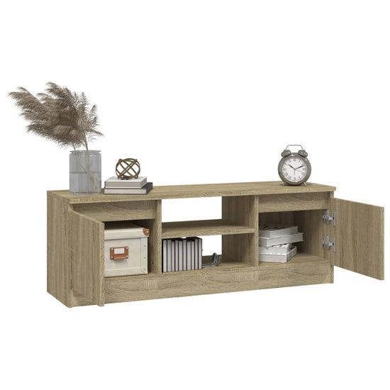Tv-meubel met deur 102x30x36 cm sonoma eikenkleurig MeubelReus