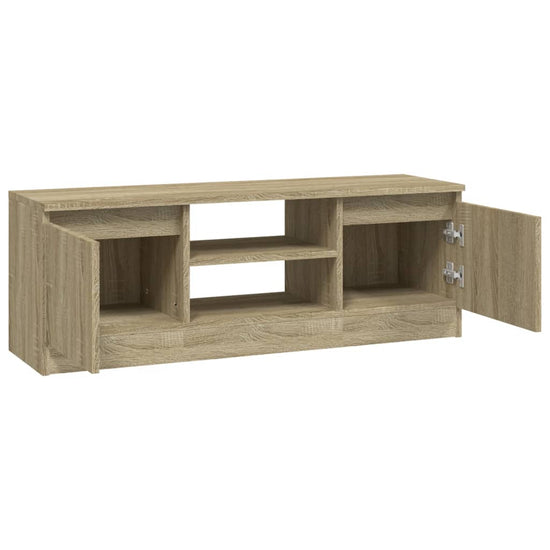 Tv-meubel met deur 102x30x36 cm sonoma eikenkleurig MeubelReus