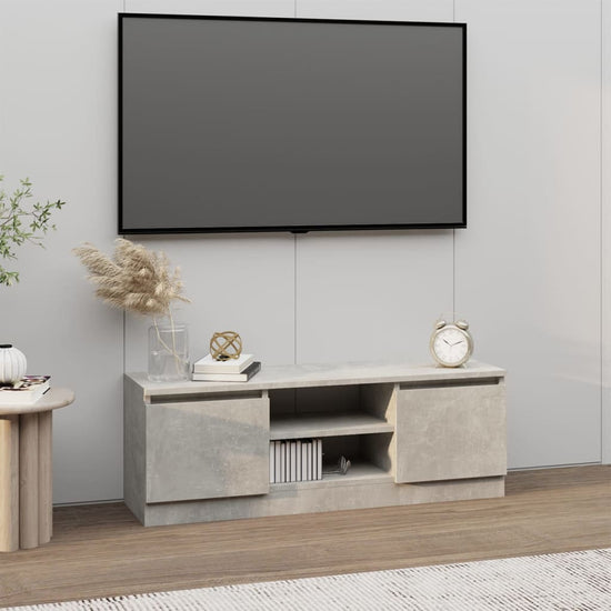 Tv-meubel met deur 102x30x36 cm betongrijs MeubelReus
