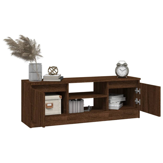 Tv-meubel met deur 102x30x36 cm bruin eikenkleur MeubelReus