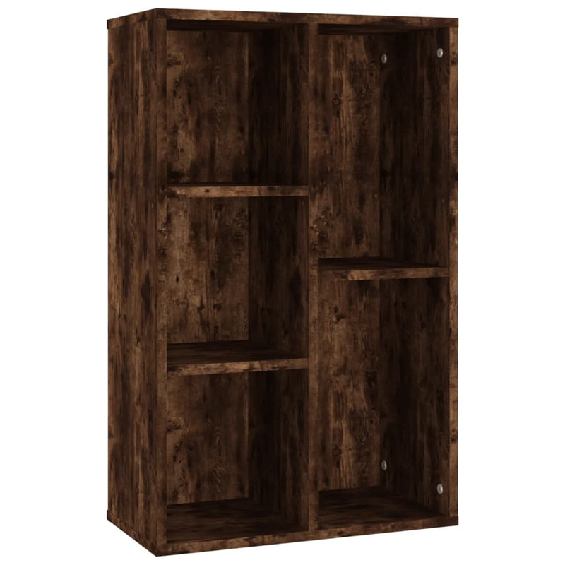 Boekenkast/dressoir 50x25x80 cm bewerkt hout gerookt eikenkleur