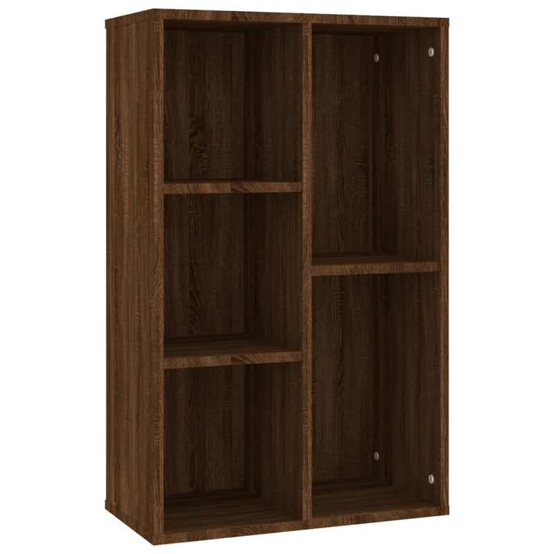 Boekenkast/dressoir 50x25x80 cm bewerkt hout bruin eikenkleur