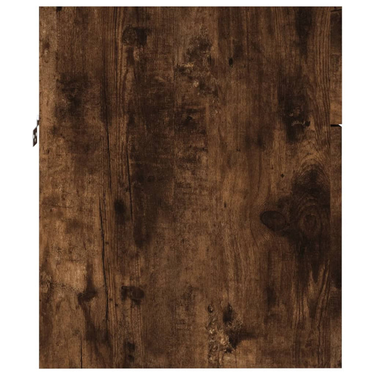 2-delige Badkamermeubelset bewerkt hout gerookt eikenkleurig MeubelReus