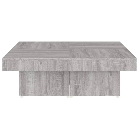 Salontafel 90x90x28 cm bewerkt hout grijs sonoma eikenkleurig MeubelReus