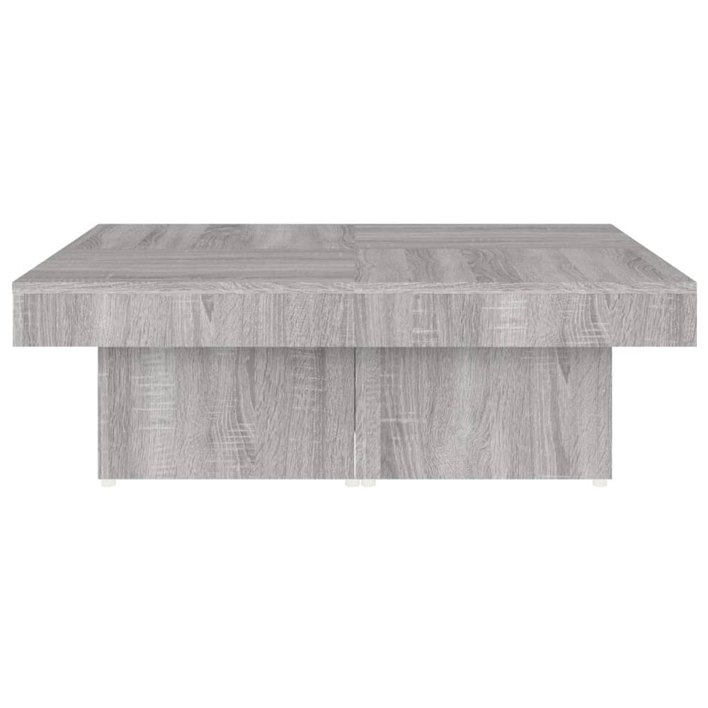 Salontafel 90x90x28 cm bewerkt hout grijs sonoma eikenkleurig MeubelReus