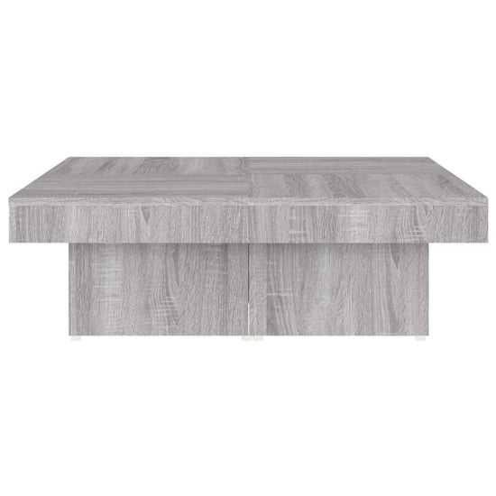 Salontafel 90x90x28 cm bewerkt hout grijs sonoma eikenkleurig MeubelReus