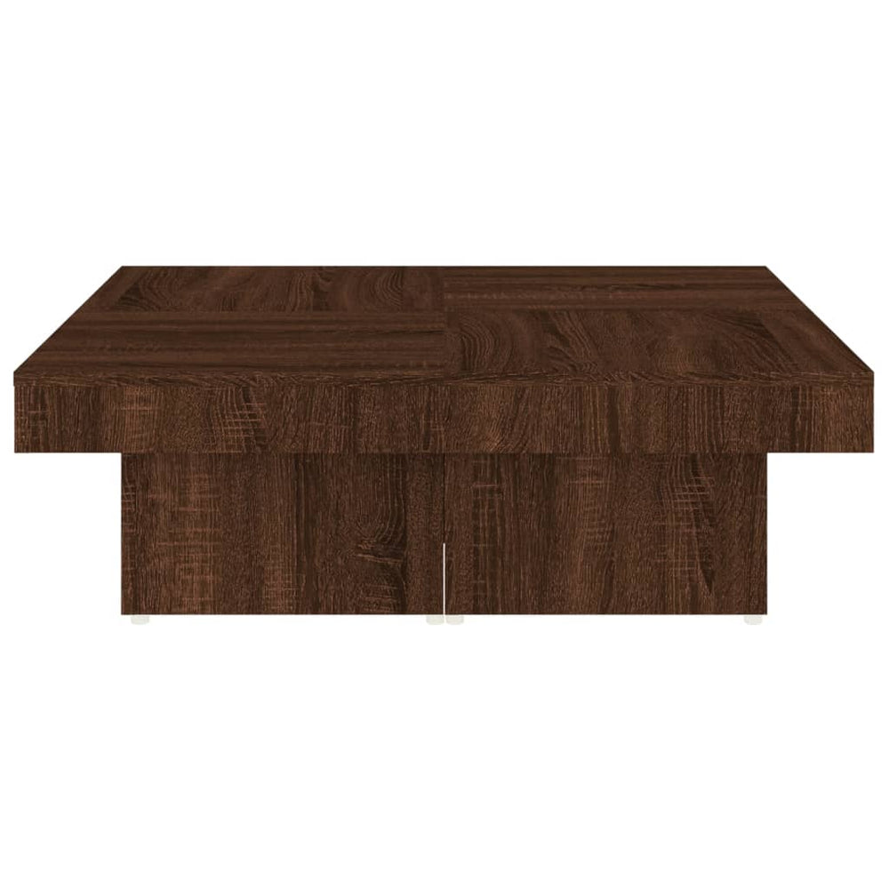 Salontafel 90x90x28 cm bewerkt hout bruin eikenkleur MeubelReus