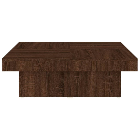 Salontafel 90x90x28 cm bewerkt hout bruin eikenkleur MeubelReus