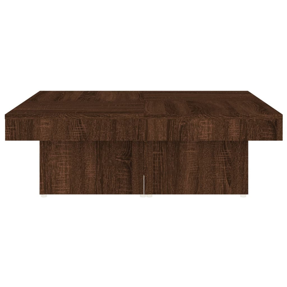 Salontafel 90x90x28 cm bewerkt hout bruin eikenkleur MeubelReus