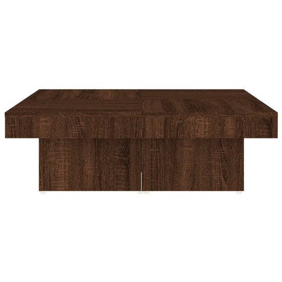 Salontafel 90x90x28 cm bewerkt hout bruin eikenkleur MeubelReus