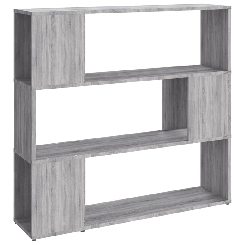 Boekenkast/kamerscherm 100x24x94 cm grijs sonoma eikenkleurig