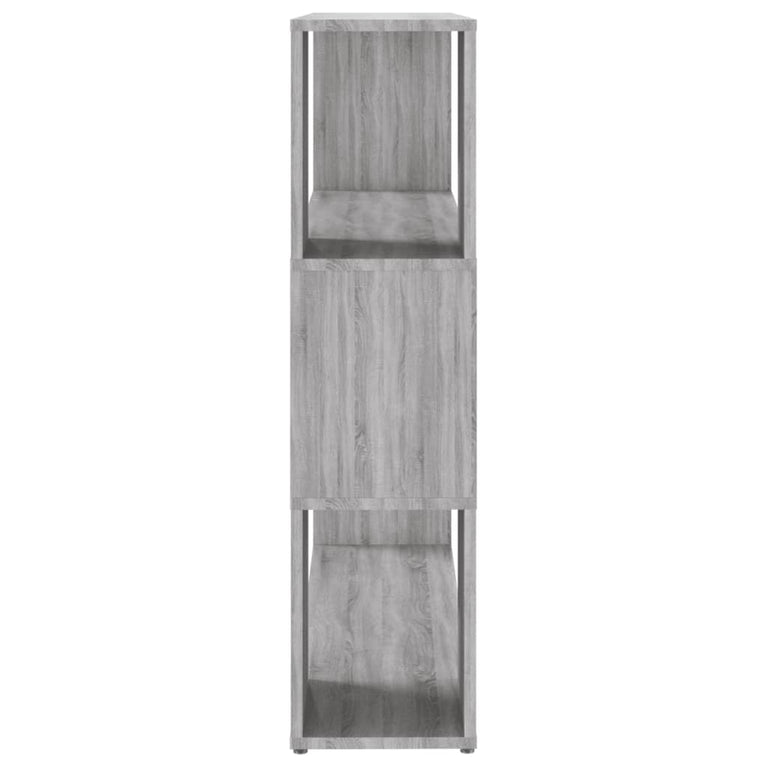 Boekenkast/kamerscherm 100x24x94 cm grijs sonoma eikenkleurig