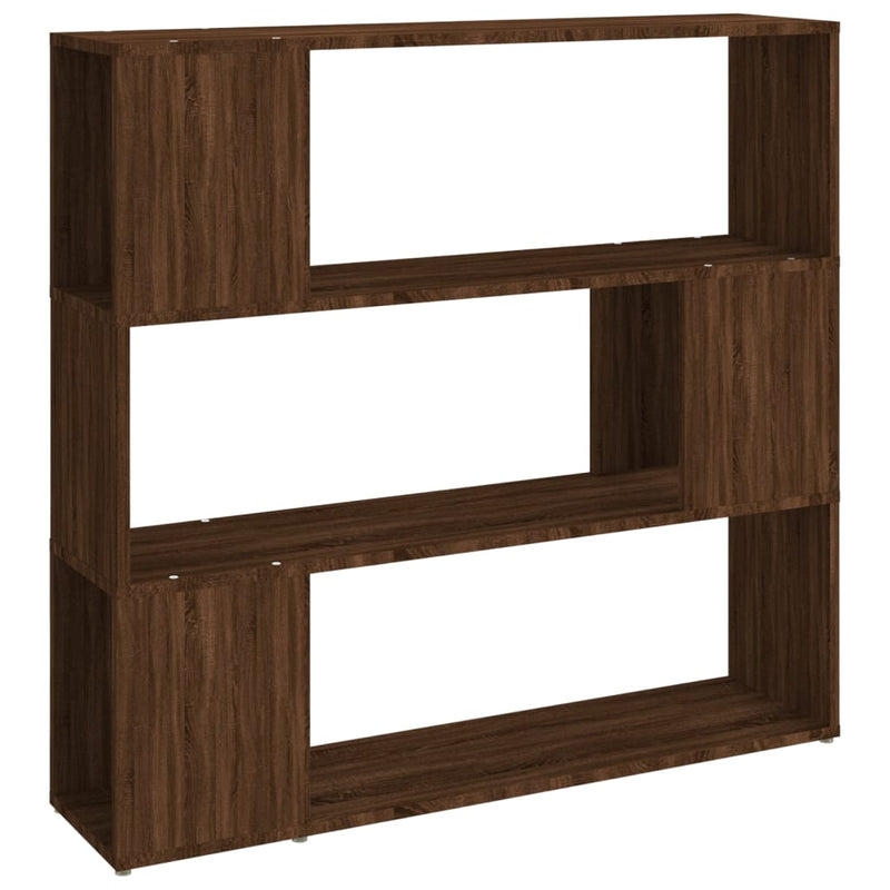 Boekenkast/kamerscherm 100x24x94 cm bruin eikenkleur