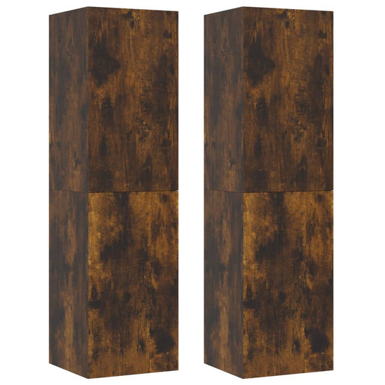 Tv-wandmeubels 2 st 30,5x30x110 cm gerookt eikenkleurig MeubelReus