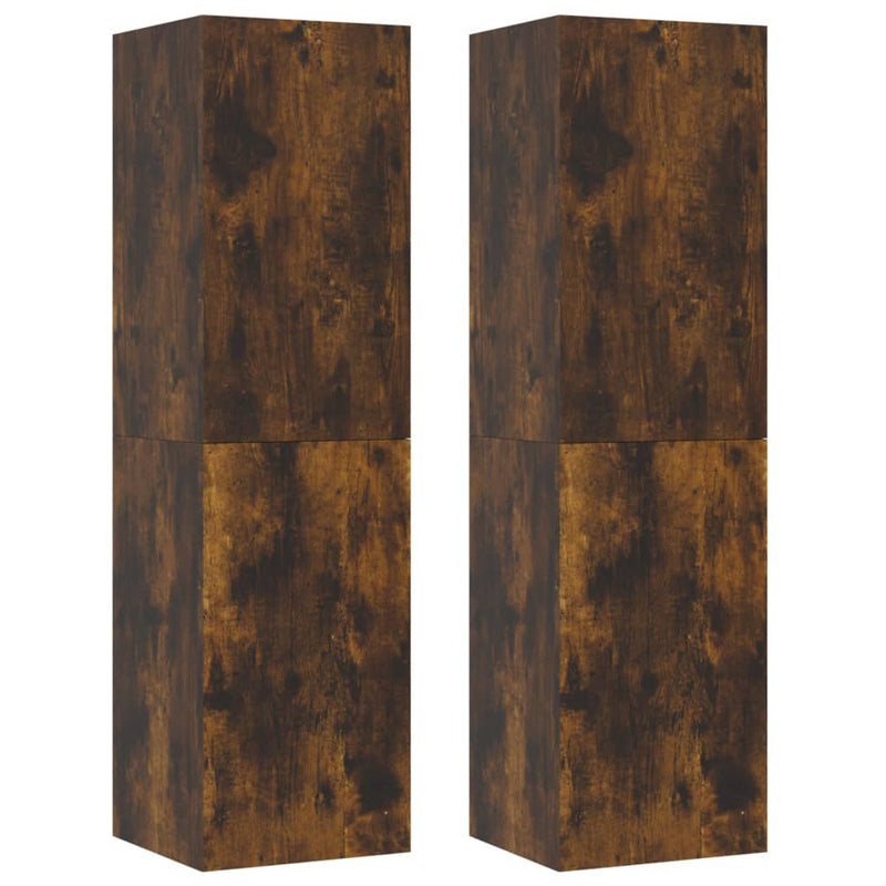 Tv-wandmeubels 2 st 30,5x30x110 cm gerookt eikenkleurig MeubelReus