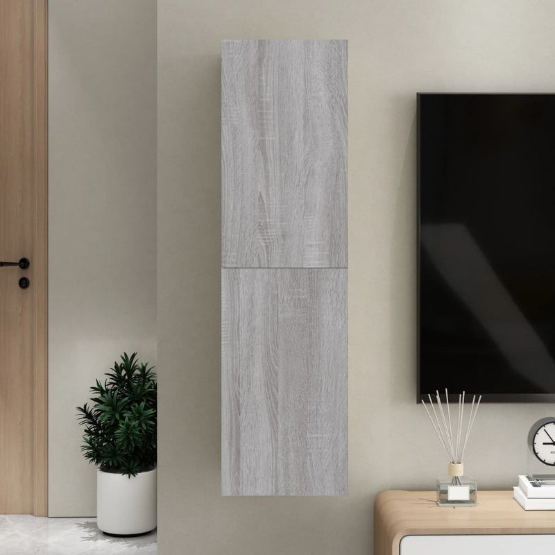 Tv-wandmeubel 30,5x30x110 cm grijs sonoma eikenkleurig MeubelReus