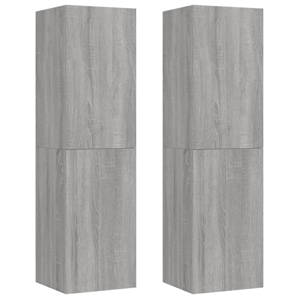 Tv-wandmeubels 2 st 30,5x30x110 cm grijs sonoma eikenkleurig MeubelReus