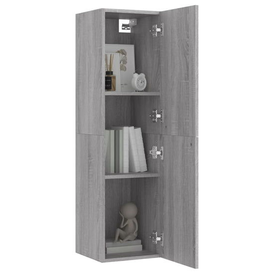 Tv-wandmeubels 2 st 30,5x30x110 cm grijs sonoma eikenkleurig MeubelReus
