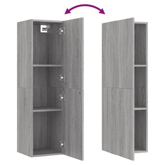 Tv-wandmeubels 2 st 30,5x30x110 cm grijs sonoma eikenkleurig MeubelReus