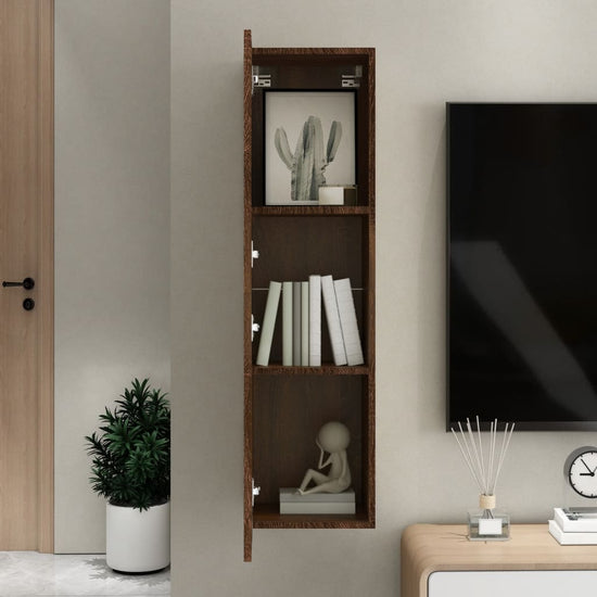Tv-wandmeubel 30,5x30x110 cm bruin eikenkleur MeubelReus