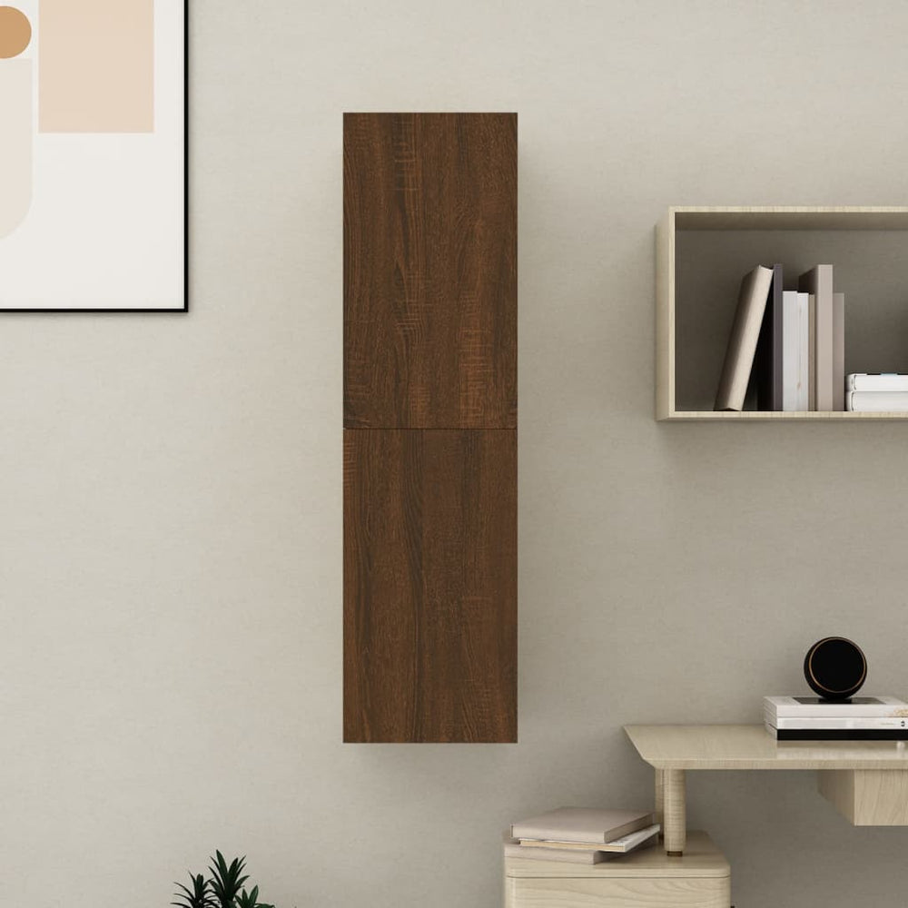 Tv-wandmeubel 30,5x30x110 cm bruin eikenkleur MeubelReus