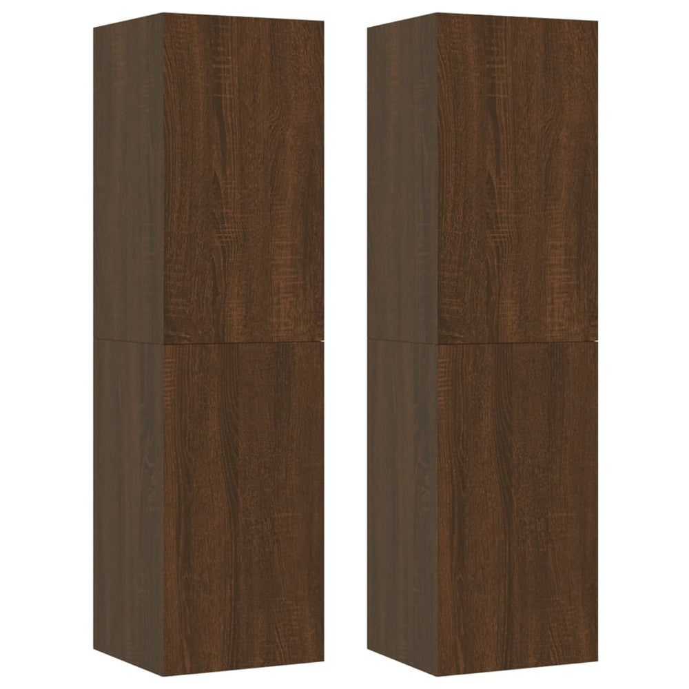 Tv-wandmeubels 2 st 30,5x30x110 cm bruin eikenkleur MeubelReus