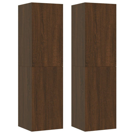 Tv-wandmeubels 2 st 30,5x30x110 cm bruin eikenkleur MeubelReus