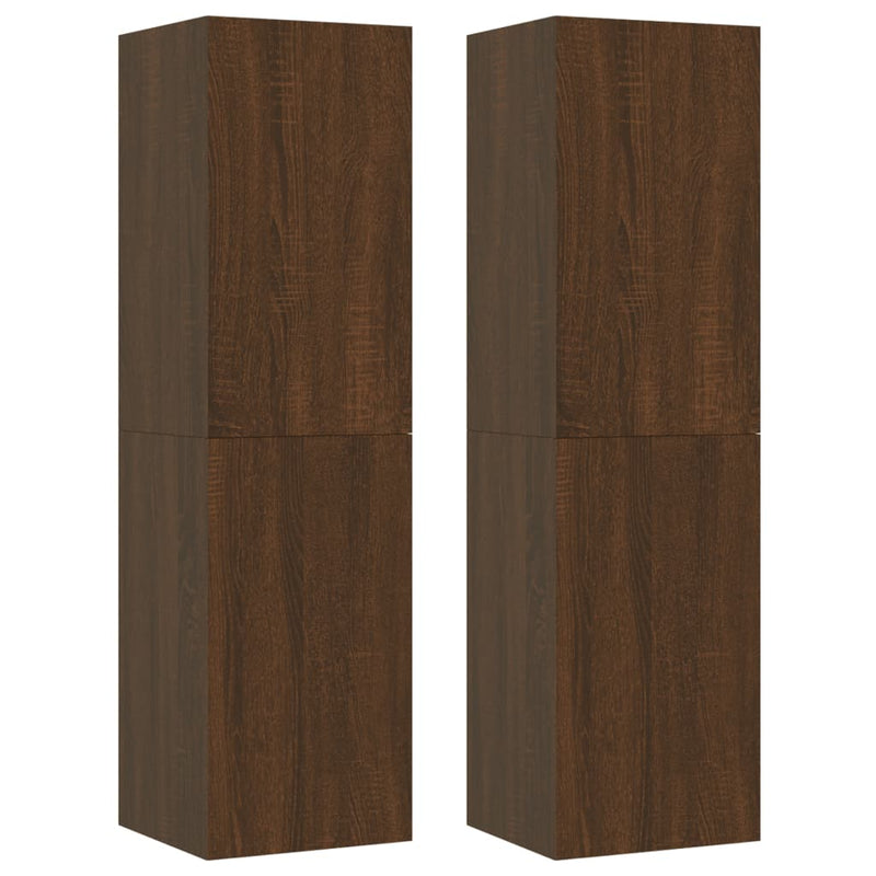 Tv-wandmeubels 2 st 30,5x30x110 cm bruin eikenkleur MeubelReus